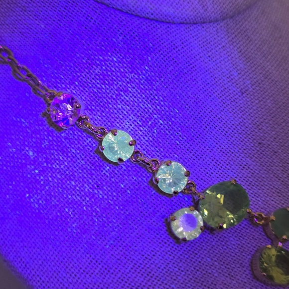 New Carolee Ombre Candy Gold Tone Necklace Multi Colored Pastel Crystal $125 - Picture 11 of 16